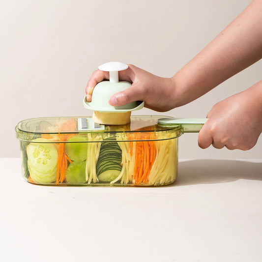 WMMO Multifunctional Grater with Handle, 420 Stainless Steel Blade, Vegetable Fruit Cheese Shredding Kitchen Gadget