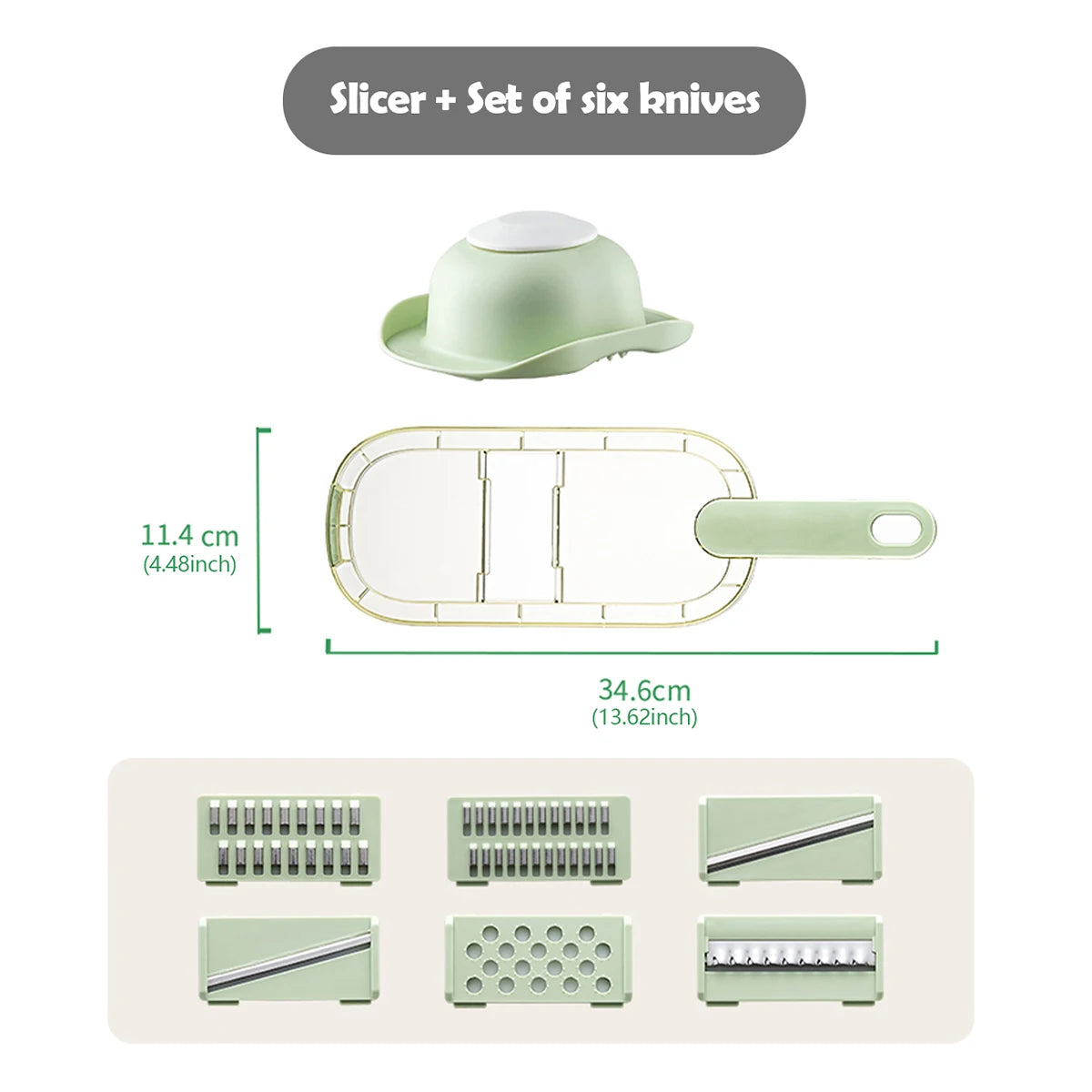 WMMO Multifunctional Grater with Handle, 420 Stainless Steel Blade, Vegetable Fruit Cheese Shredding Kitchen Gadget