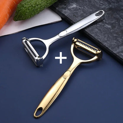 Kitchen Vegetable Peeler Stainless Steel Melon Planer Double-Head Peeler Household Multiple-Function Fruit And Vegetable Peeler