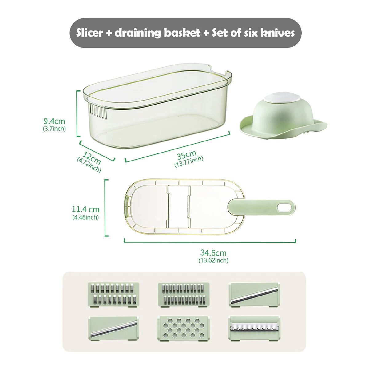 WMMO Multifunctional Grater with Handle, 420 Stainless Steel Blade, Vegetable Fruit Cheese Shredding Kitchen Gadget