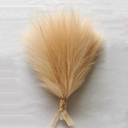 10pc 14in Pampas Grass Artificial Flowers Faux Reed Feather Fake Flower DIY Accessories Boho Home Room Wedding Floral Decoration