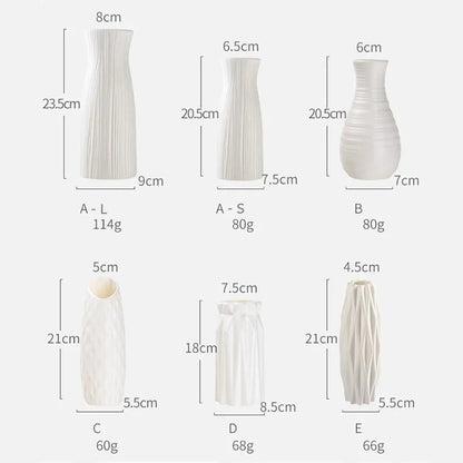 1pc Nordic Plastic Vase Simple Small Fresh Flower Pot Storage Bottle for Flowers Living Room Modern Home Decorations Ornaments