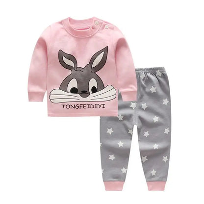 Boys Girls Cute Home Wear 2 Piece/Set New Toddler Long Sleeve Outfit Baby Cartoon Tops Loose Trousers Casual Autumn Clothes