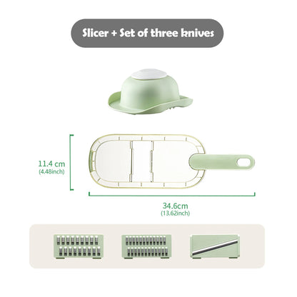 WMMO Multifunctional Grater with Handle, 420 Stainless Steel Blade, Vegetable Fruit Cheese Shredding Kitchen Gadget