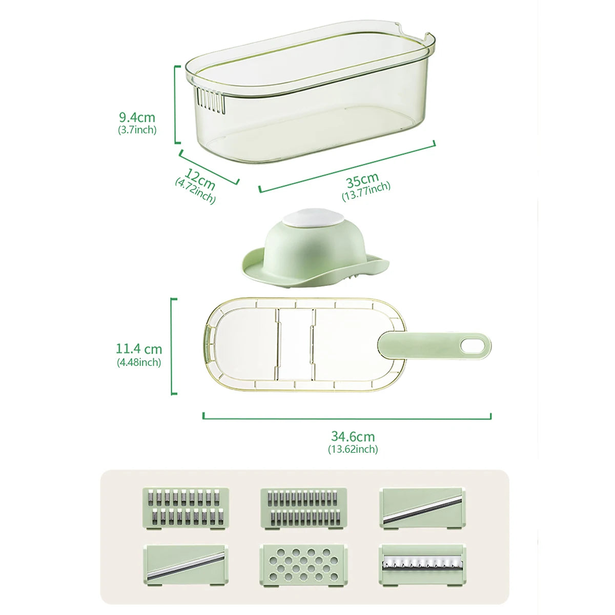 WMMO Multifunctional Grater with Handle, 420 Stainless Steel Blade, Vegetable Fruit Cheese Shredding Kitchen Gadget