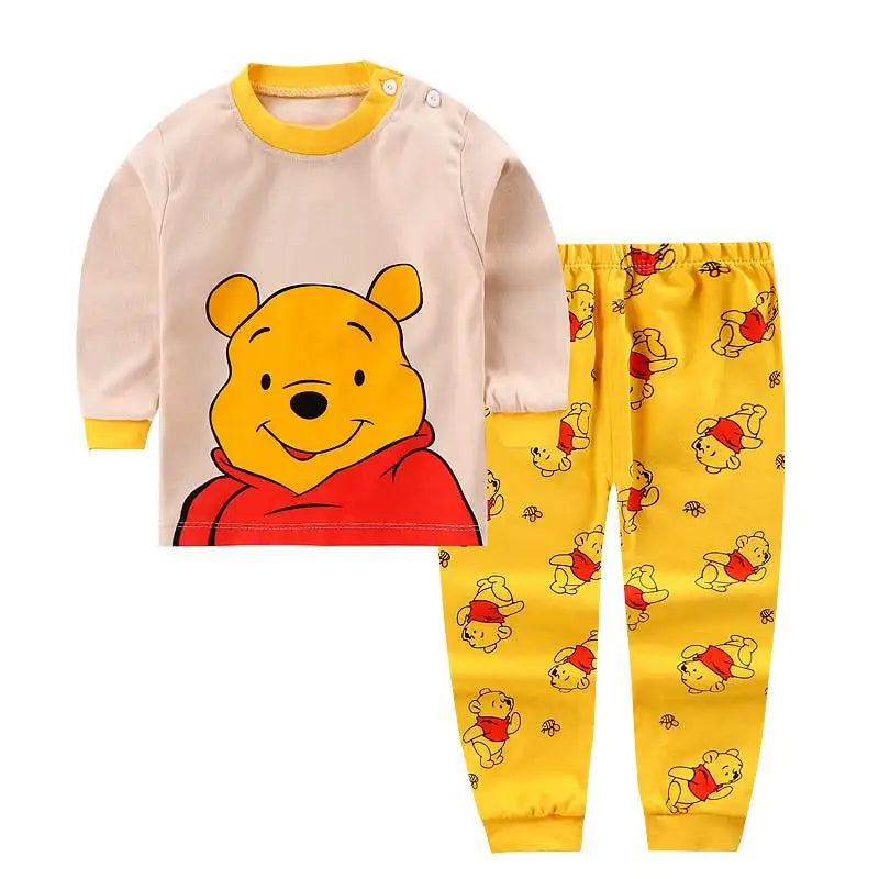 Boys Girls Cute Home Wear 2 Piece/Set New Toddler Long Sleeve Outfit Baby Cartoon Tops Loose Trousers Casual Autumn Clothes