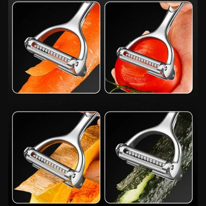 Kitchen Vegetable Peeler Stainless Steel Melon Planer Double-Head Peeler Household Multiple-Function Fruit And Vegetable Peeler