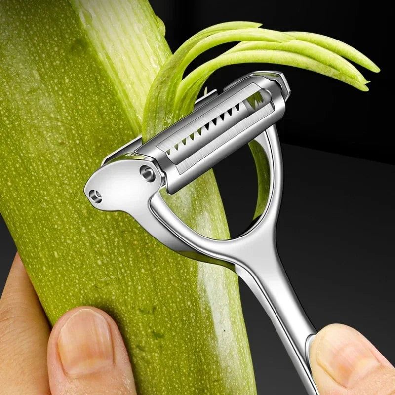 Kitchen Vegetable Peeler Stainless Steel Melon Planer Double-Head Peeler Household Multiple-Function Fruit And Vegetable Peeler
