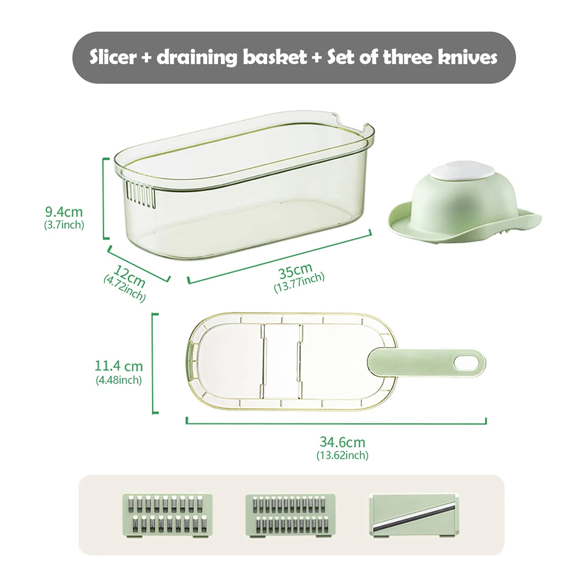 WMMO Multifunctional Grater with Handle, 420 Stainless Steel Blade, Vegetable Fruit Cheese Shredding Kitchen Gadget