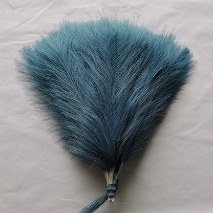 10pc 14in Pampas Grass Artificial Flowers Faux Reed Feather Fake Flower DIY Accessories Boho Home Room Wedding Floral Decoration